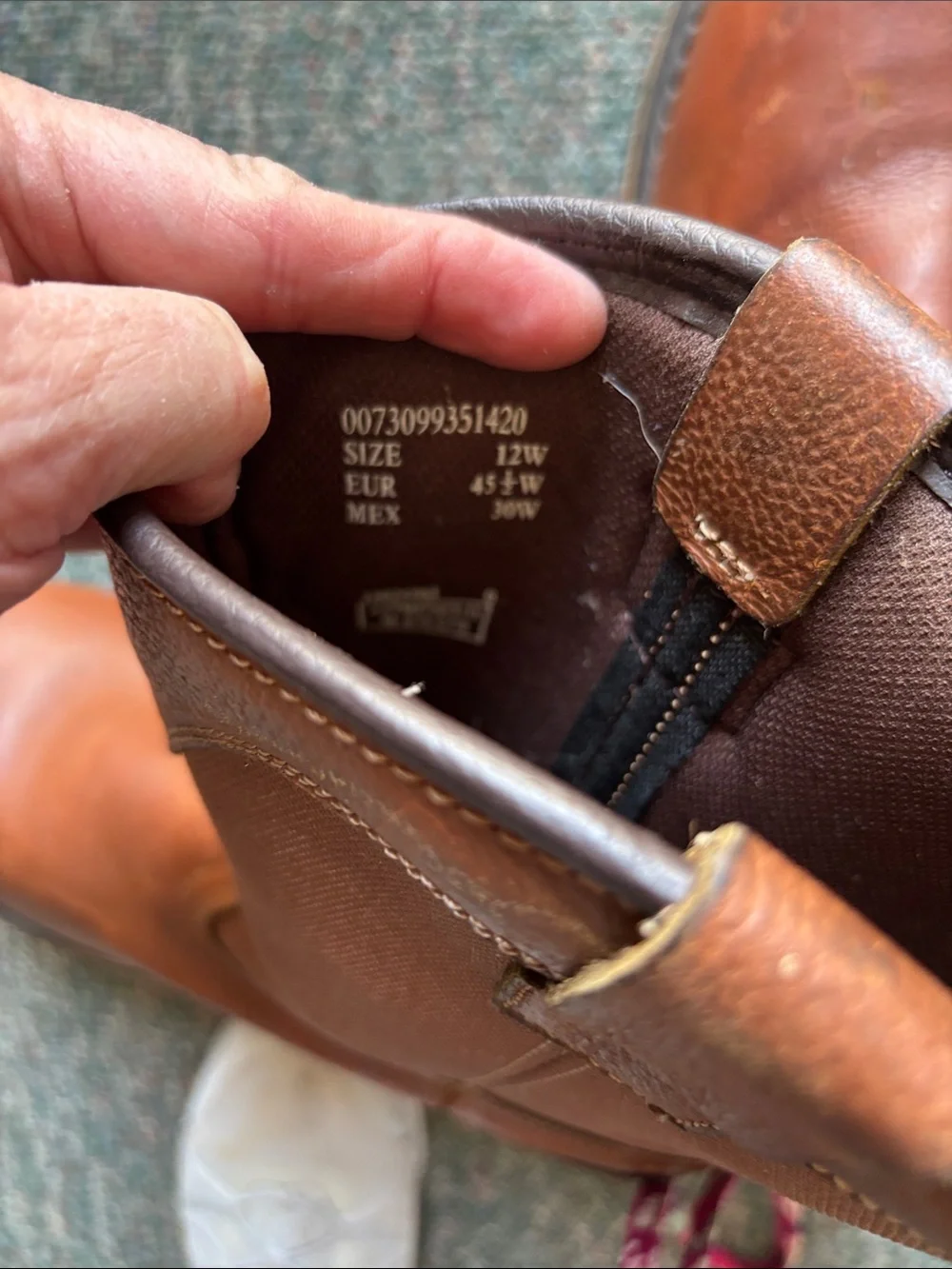 Men's Brown Leather Pull-On Work Boots